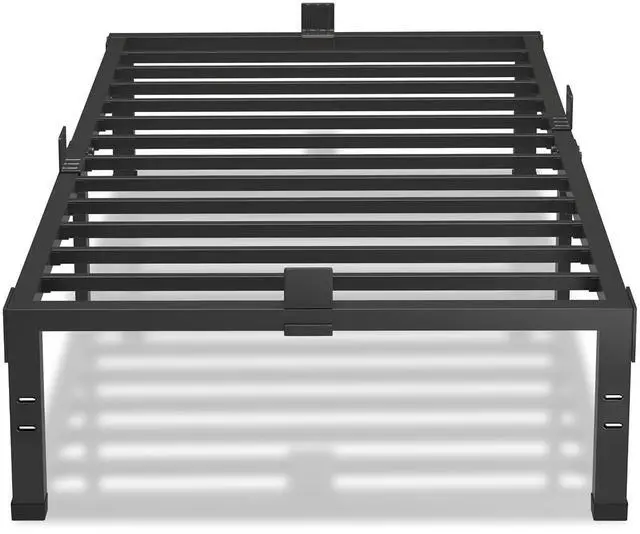 Main image of MAF 12 Inch Twin Bed Frames with Mattress Stopper and Steel Slat Support | Heavy Duty Platform, No Box Spring Needed, Noise Free, Non-Slip, Easy Assembly, Under-bed Storage Space, Headboard Holes