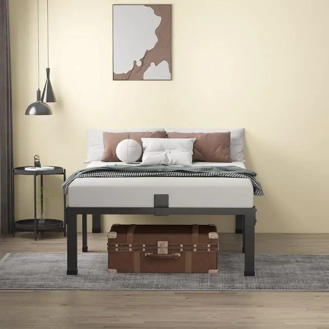 Alt view image 7 of 7 - MAF 12 Inch Twin Bed Frames with Mattress Stopper and Steel Slat Support | Heavy Duty Platform, No Box Spring Needed, Noise Free, Non-Slip, Easy Assembly, Under-bed Storage Space, Headboard Holes