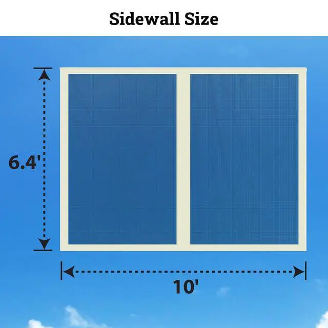 Alt view image 6 of 7 - YardGrow Replacement Mosquito Netting Mesh Sidewalls for 10'x10' Gazebo, Mosquito Net Only, 4 Pack (Ecru)