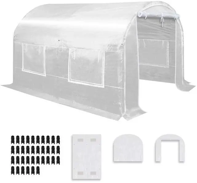 Main image of YardGrow Half-Transparent Greenhouse Cover Replacement Greenhouse Replacement Cover ONLY, Frame NOT Included (10x7x6 FT)