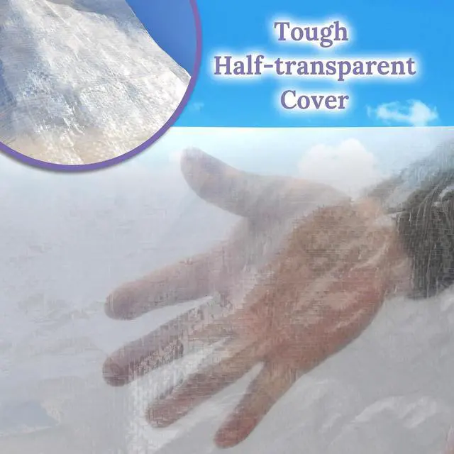Alt view image 6 of 7 - YardGrow Half-Transparent Greenhouse Cover Replacement Greenhouse Replacement Cover ONLY, Frame NOT Included (10x7x6 FT)