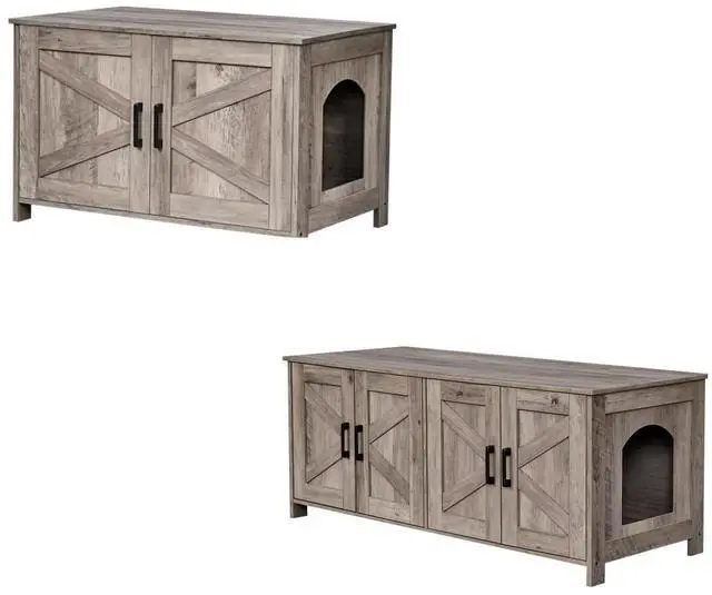 Main image of Homhedy 31.5" L Cat Litter Box Enclosure and 47.2L Cat Litter Box Enclosure for 2 Cats