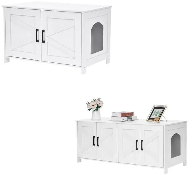 Main image of Homhedy 31.5" L Cat Litter Box Enclosure and 47.2L Cat Litter Box Enclosure for 2 Cats