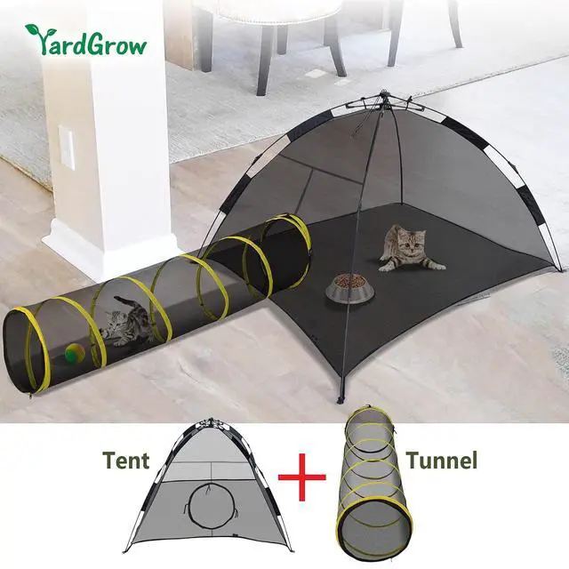 Alt view image 2 of 7 - YardGrow Outdoor Cat Enclosures Cat Tent Pop Up Pet Playpen for Cats and Small Animals, with Carry Bag