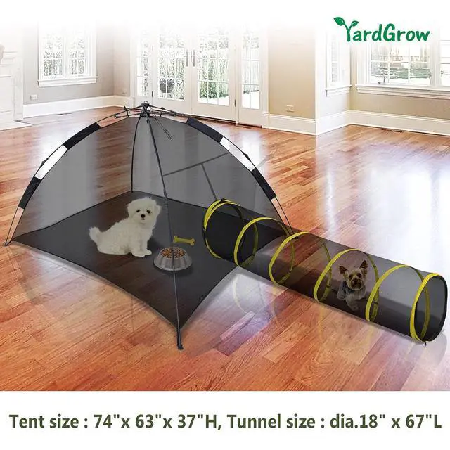 Alt view image 3 of 7 - YardGrow Outdoor Cat Enclosures Cat Tent Pop Up Pet Playpen for Cats and Small Animals, with Carry Bag