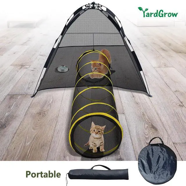 Alt view image 5 of 7 - YardGrow Outdoor Cat Enclosures Cat Tent Pop Up Pet Playpen for Cats and Small Animals, with Carry Bag