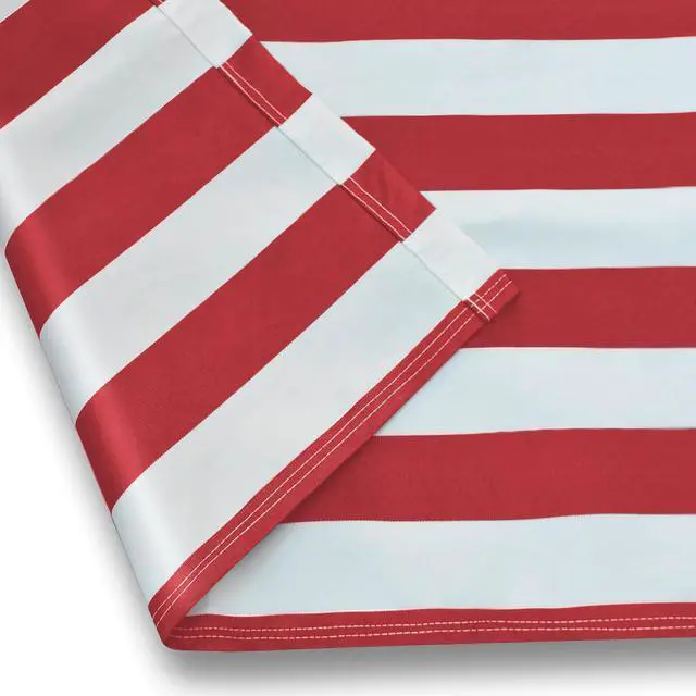 Alt view image 6 of 7 - YardGrow Retractable Awning Fabric Replacement Outdoor Sunshade Canopy Awning Cover for 8' x 6.5' Awning, Canopy ONLY (Red with White)
