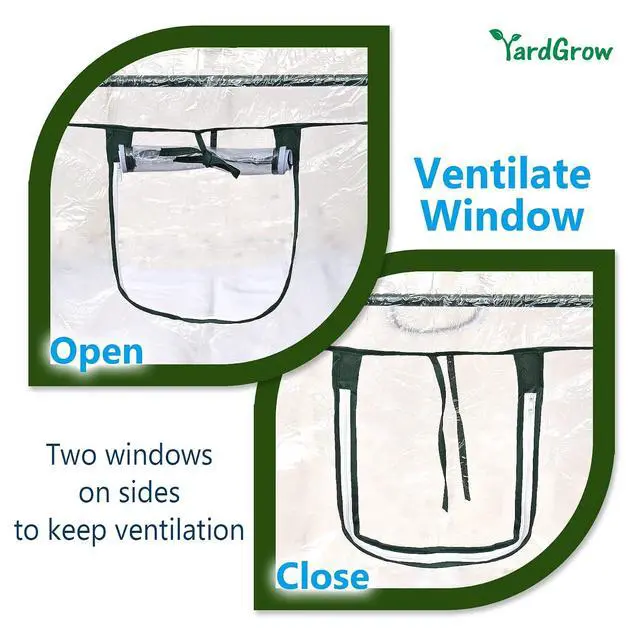 Alt view image 6 of 7 - YardGrow 5.9'x3.5'x5'H Portable Mini Greenhouse Clear Hot House Outdoor Plant Gardening Greenhouse Flower House