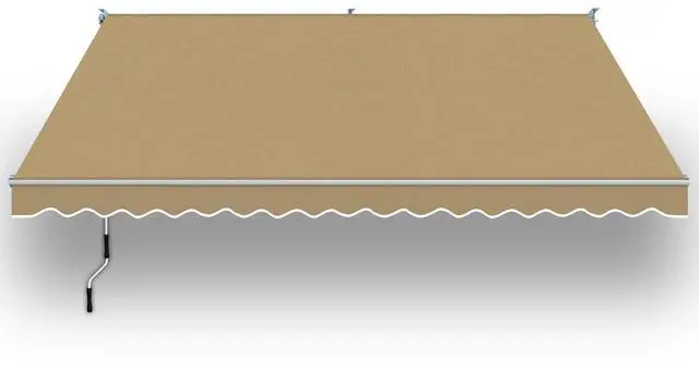 Main image of YardGrow 13'x10' Patio Awning Retractable Awning Sun Shade Manual Patio Deck Awning Outdoor (Tan)