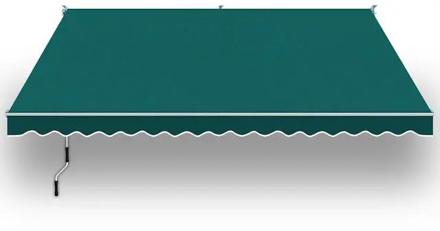 Main image of YardGrow 13'x10' Patio Awning Retractable Awning Sun Shade Manual Patio Deck Awning Outdoor (Green)