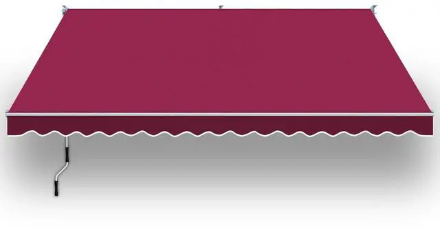 Main image of YardGrow 13'x10' Patio Awning Retractable Awning Sun Shade Manual Patio Deck Awning Outdoor (Burgundy)