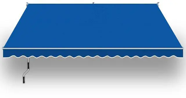 Main image of YardGrow 13'x10' Patio Awning Retractable Awning Sun Shade Manual Patio Deck Awning Outdoor (Blue)