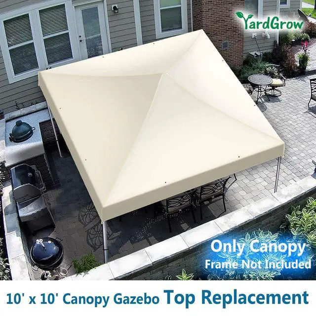 Alt view image 4 of 4 - Yardgrow Replacement Canopy for 10'x10' Ez POP UP Tent Instant Gazebo Polyester Cover ONLY(Frame is not Included) (Ecru)