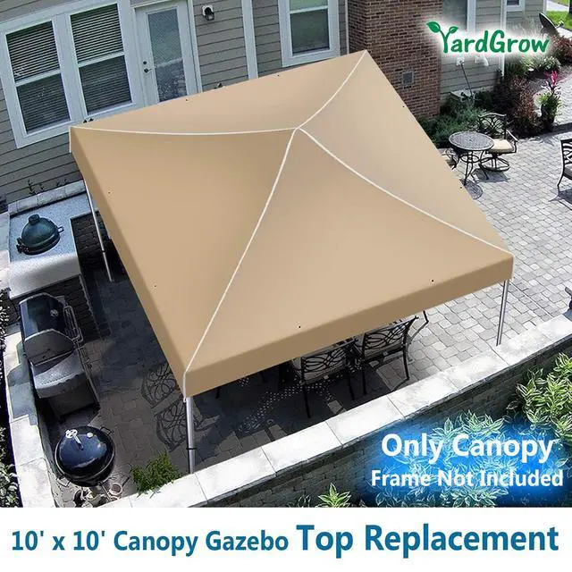Alt view image 4 of 4 - Yardgrow Replacement Canopy for 10'x10' Ez POP UP Tent Instant Gazebo Polyester Cover ONLY(Frame is not Included) (Beige)