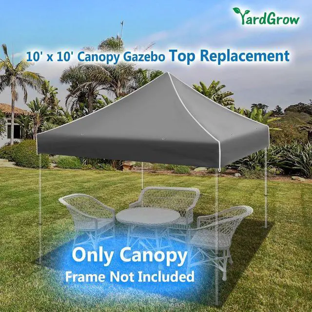 Alt view image 3 of 4 - Yardgrow Replacement Canopy for 10'x10' Ez POP UP Tent Instant Gazebo Polyester Cover ONLY(Frame is not Included) (Grey)