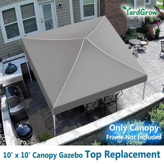 Alt view image 4 of 4 - Yardgrow Replacement Canopy for 10'x10' Ez POP UP Tent Instant Gazebo Polyester Cover ONLY(Frame is not Included) (Grey)