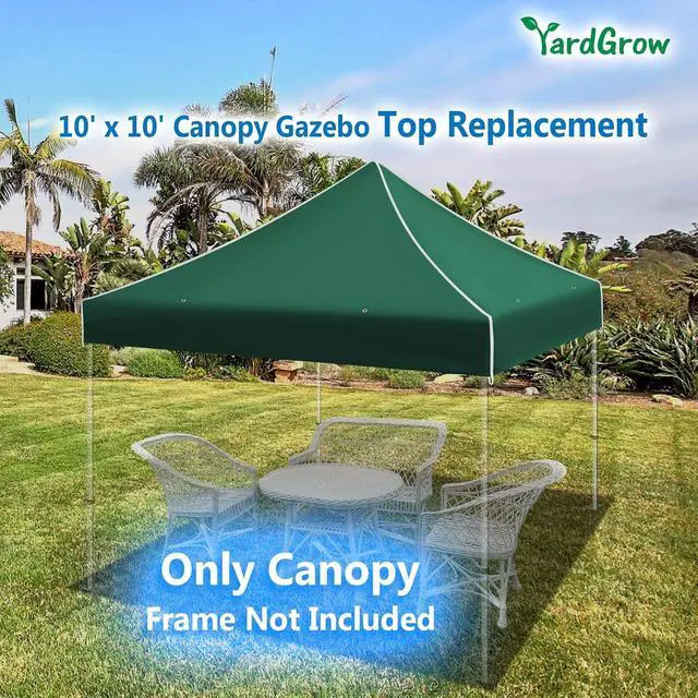 Alt view image 3 of 4 - Yardgrow Replacement Canopy for 10'x10' Ez POP UP Tent Instant Gazebo Polyester Cover ONLY(Frame is not Included) (Green)