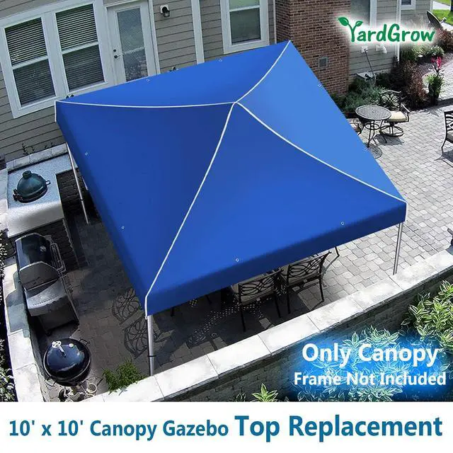 Alt view image 4 of 4 - Yardgrow Replacement Canopy for 10'x10' Ez POP UP Tent Instant Gazebo Polyester Cover ONLY(Frame is not Included) (Blue)