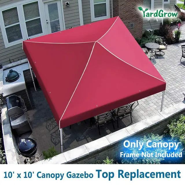 Alt view image 4 of 4 - Yardgrow Replacement Canopy for 10'x10' Ez POP UP Tent Instant Gazebo Polyester Cover ONLY(Frame is not Included) (Burgundy)