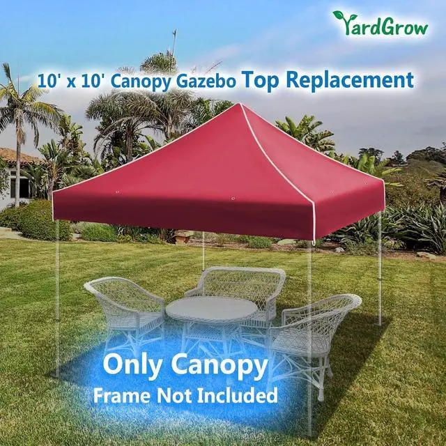 Alt view image 3 of 4 - Yardgrow Replacement Canopy for 10'x10' Ez POP UP Tent Instant Gazebo Polyester Cover ONLY(Frame is not Included) (Burgundy)