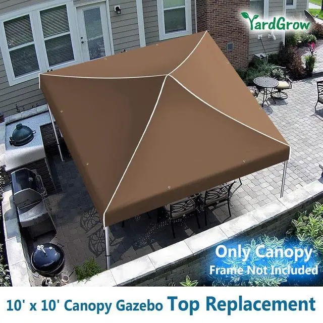 Alt view image 4 of 4 - Yardgrow Replacement Canopy for 10'x10' Ez POP UP Tent Instant Gazebo Polyester Cover ONLY(Frame is not Included) (Brown)