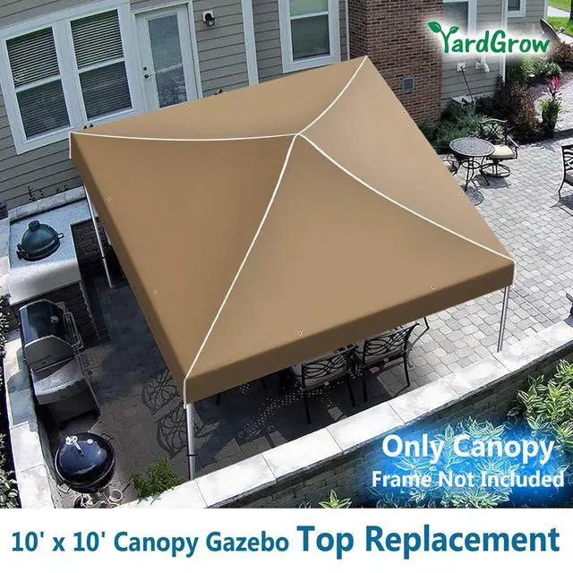 Alt view image 4 of 4 - Yardgrow Replacement Canopy for 10'x10' Ez POP UP Tent Instant Gazebo Polyester Cover ONLY(Frame is not Included) (TAN)