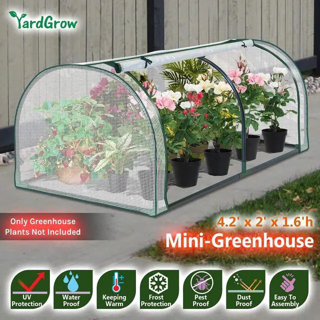 Alt view image 2 of 3 - Yardgrow Outdoor Portable Mini Greenhouse for Garden Plants/Flowers/Vegetables (PE)