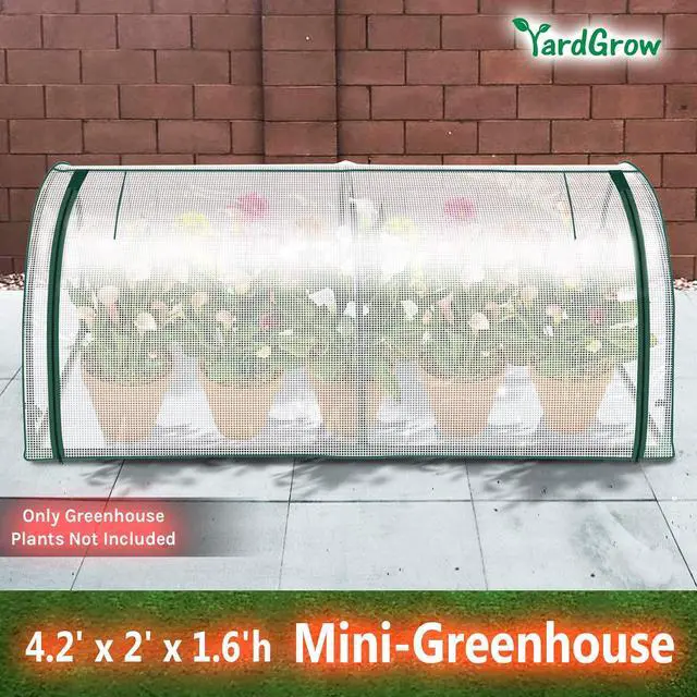 Alt view image 3 of 3 - Yardgrow Outdoor Portable Mini Greenhouse for Garden Plants/Flowers/Vegetables (PE)