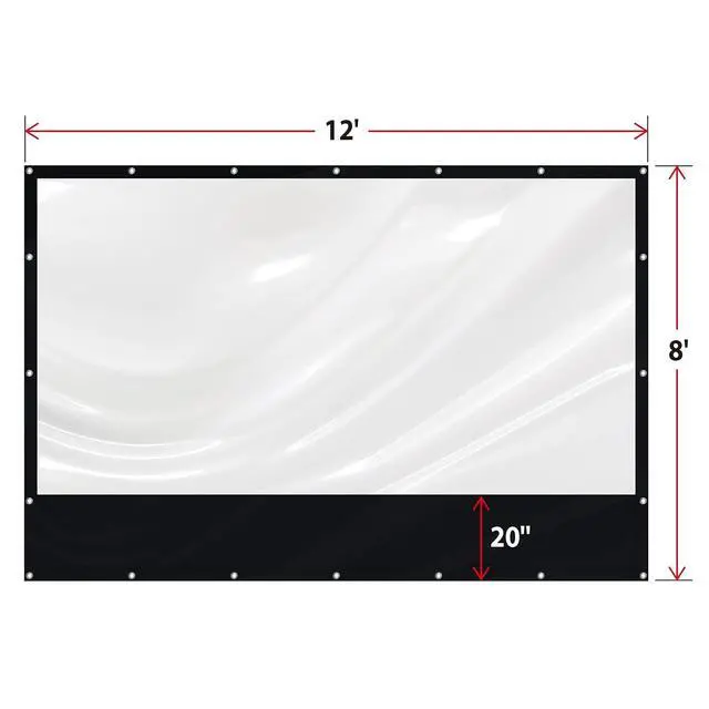 Alt view image 5 of 7 - YardGrow 12'x8' Heavy Duty Clear PVC Tarp Waterproof Clear Tarp Curtain Patio Panel with Grommets for Indoor/Outdoor (Black)