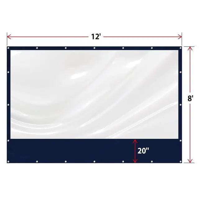 Alt view image 7 of 7 - YardGrow 12'x8' Heavy Duty Clear PVC Tarp Waterproof Clear Tarp Curtain Patio Panel with Grommets for Indoor/Outdoor (Blue)