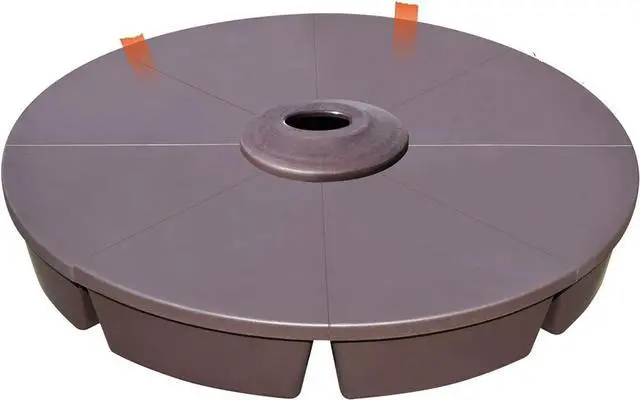 Main image of YardGrow Patio Umbrella Stand Base for Outdoor Offset Umbrella Heavy Duty Weights Round Base Water or Sand Refillable Plate Set, 4-Piece