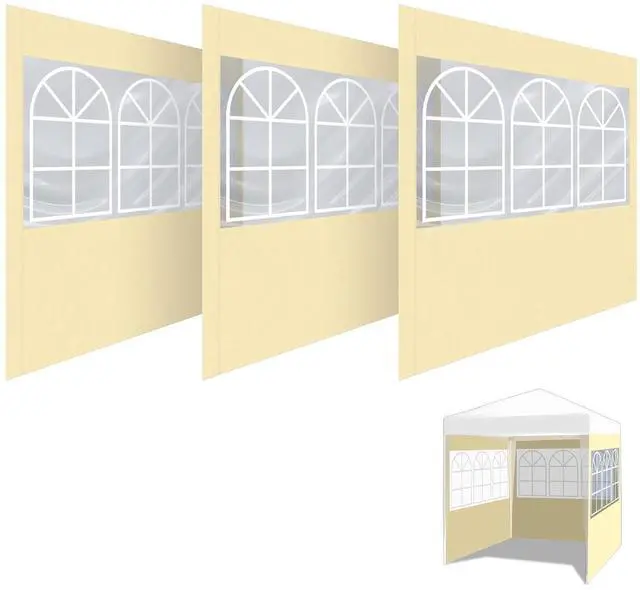 Main image of YardGrow 3-Pack Sidewall Gazebo Pop Up Tent Sidewall Canopy with Window