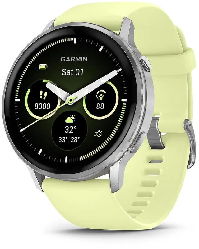 Main image of Garmin Venu® 4, Advanced Fitness Smartwatch, 45mm, Citron Silicone | 24/7 Health Monitoring, Advanced Sleep Tracking, Health Status, 80+ Preloaded Sports Apps, Built-In Flashlight