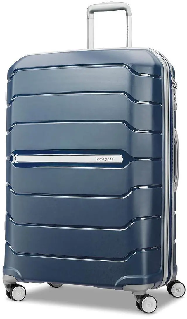 Main image of Samsonite Freeform 28-Inch Large Luggage with Dual 360° Spinner Wheels - Checked Suitcase - TSA Lock, Airline-Approved - Lightweight Durable Polypropylene Expandable Hardshell - Navy