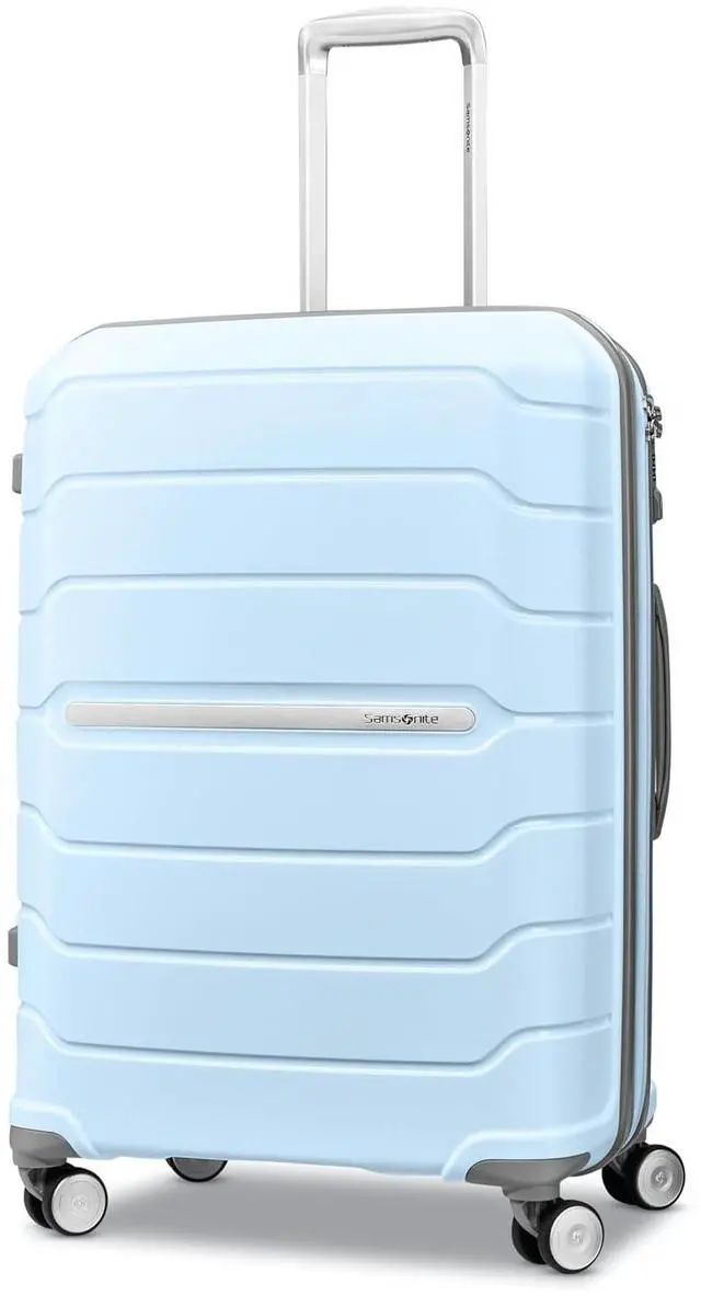 Main image of Samsonite Freeform 24-Inch Medium Luggage with Dual 360° Spinner Wheels - Checked Suitcase - TSA Lock, Airline-Approved - Durable Polypropylene Expandable Hardshell for Lightweight Travel - Sky Blue