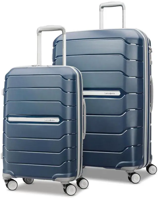 Main image of Samsonite Freeform 2-Piece Luggage Set - Carry-On & Large Checked Luggage with Dual Spinner Wheels - Durable Polypropylene Hardshell - TSA Lock, Airline-Approved - Expandable Hard Shell - Navy