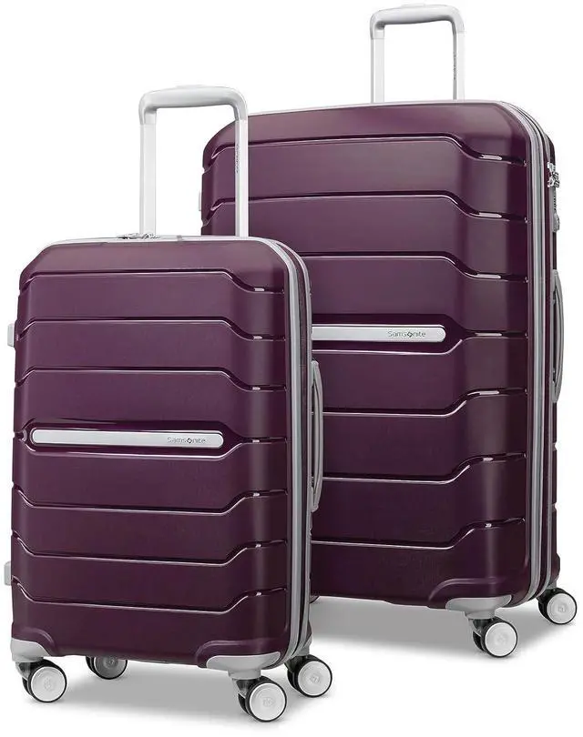 Main image of Samsonite Freeform 2-Piece Luggage Set - Carry-On & Large Checked Luggage with Dual Spinner Wheels - Durable Polypropylene Hardshell - TSA Lock, Airline-Approved - Expandable - Amethyst Purple