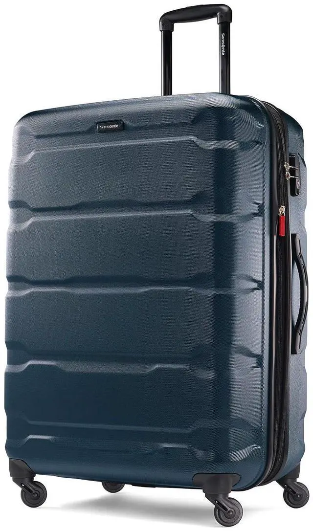 Main image of Samsonite Omni PC Hardside Expandable Luggage with Spinner Wheels, Teal, Checked-Large 28-Inch