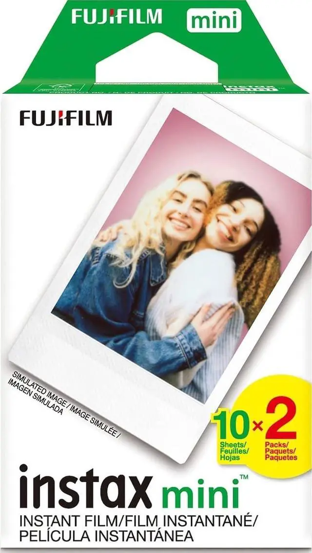 Main image of FUJIFILM Instax Mini Instant Film Twin Pack (White), 20 Photos | The instax film ensures sharp