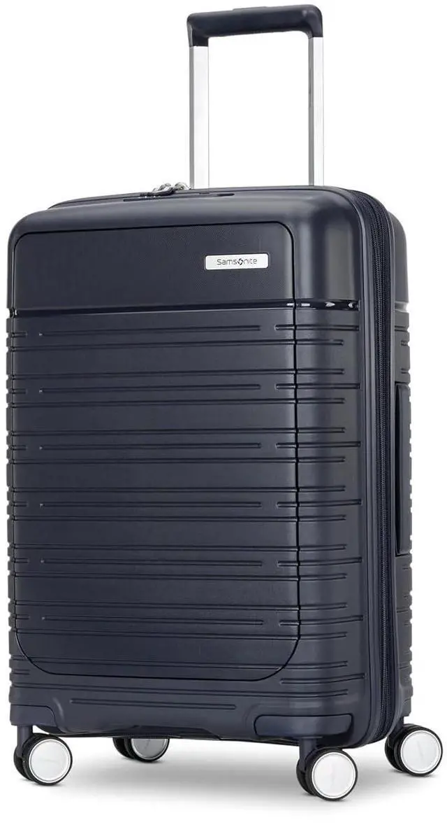 Main image of Samsonite Elevation Plus - Carry-On Hardside Luggage with QuickEntry Front Compartment - Scratch Resistant Polypropylene Shell, AirTag Holder, TSA Lock, Airline Approved - Midnight Blue
