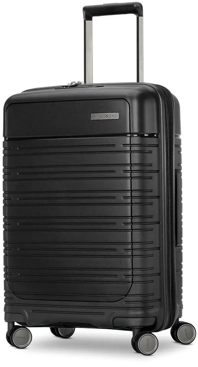 Main image of Samsonite Elevation Plus - Carry-On Hardside Luggage with QuickEntry Front Compartment - Scratch Resistant Polypropylene Shell, AirTag Holder, TSA Lock, Airline Approved - Triple Black