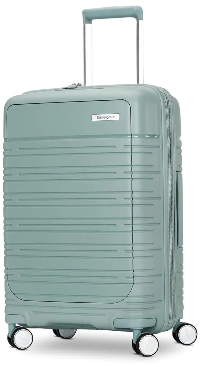 Main image of Samsonite Elevation Plus - Carry-On Hardside Luggage with QuickEntry Front Compartment - Scratch Resistant Polypropylene Shell, AirTag Holder, TSA Lock, Airline Approved- Cypress Green