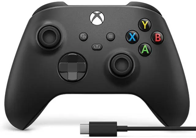 Main image of Xbox Core Wireless Gaming Controller + USB-C® Cable Carbon Black Series X|S, One, Windows PC, Android, and iOS