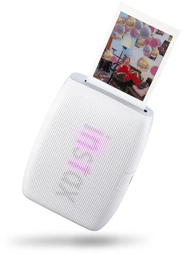 Main image of Fujifilm Instax Mini Link 3 Smartphone Printer - Clay White | Has confetti, spotlights, sprinkles, and, Then there's the ultimate in-app photobooth