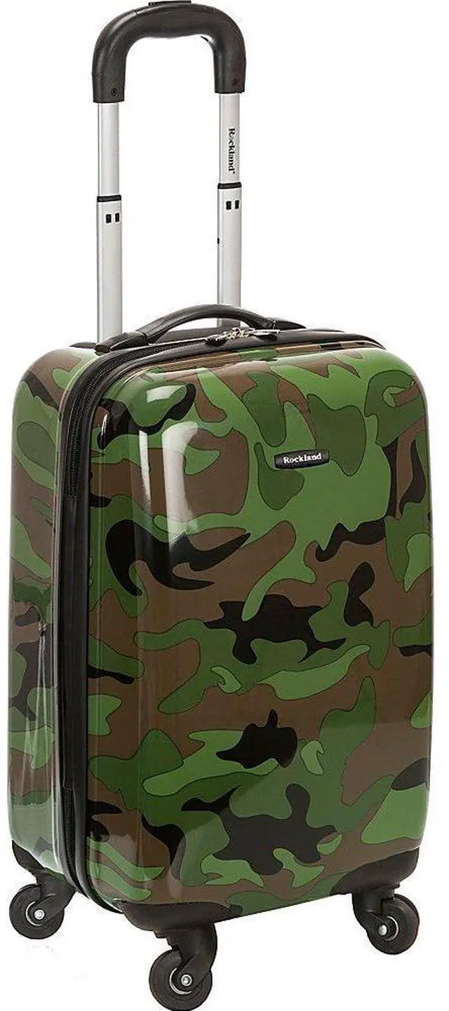 Main image of Rockland Safari Hardside Spinner Wheel Luggage, CAMO, Carry-On 20"