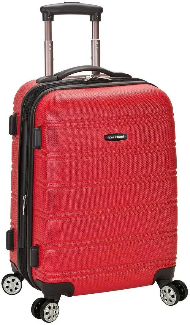 Main image of Rockland Melbourne Hardside Expandable Spinner Wheel Luggage, Carry-On 20", Red