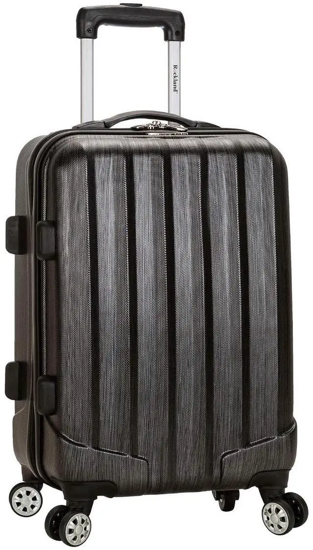 Main image of Rockland Melbourne Hardside Expandable Spinner Wheel Luggage, Carry-On 20", Metallic