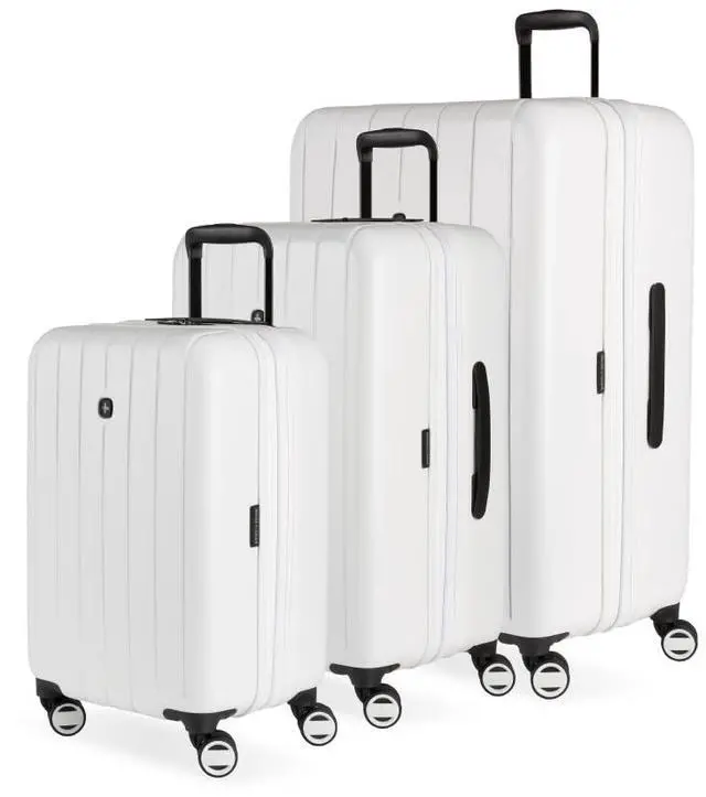Main image of SwissGear Wanderlust Pro Lightweight Hardside Expandable Luggage Set with Spinner Wheels, White, 3-Piece Set (20/24/28)