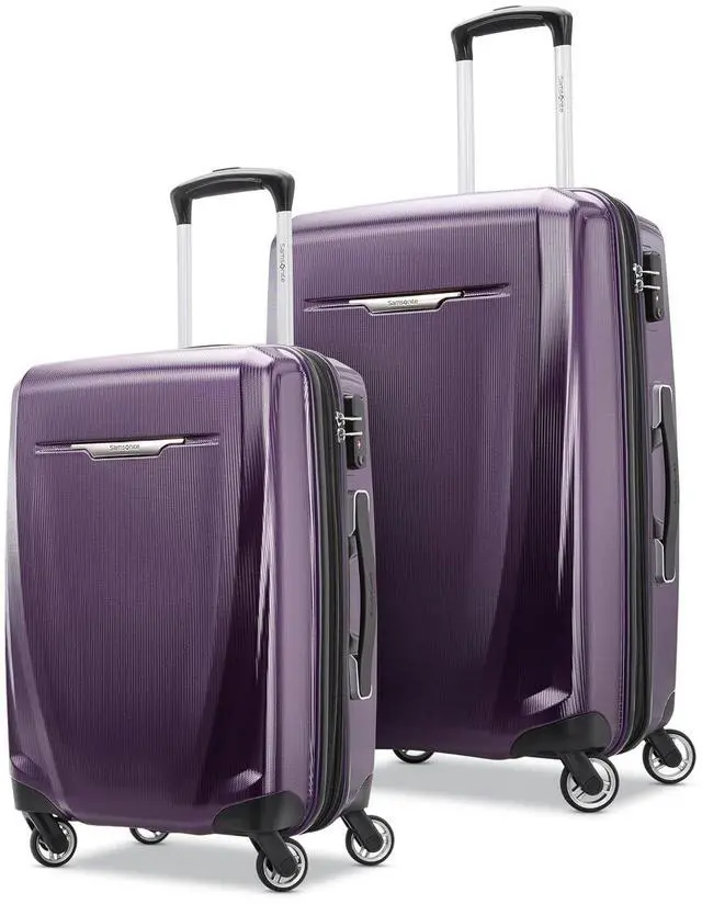 Main image of Samsonite Winfield 3 DLX Hardside Expandable Luggage with Spinners, Purple, 2-Piece Set (20/25)
