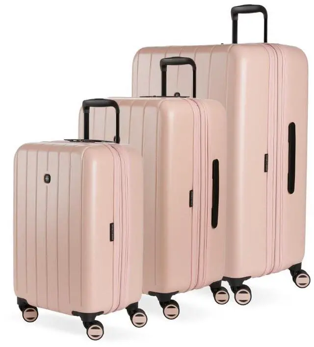 Main image of SwissGear Wanderlust Pro Lightweight Hardside Expandable Luggage Set with Spinner Wheels, Pink, 3-Piece Set (20/24/28)